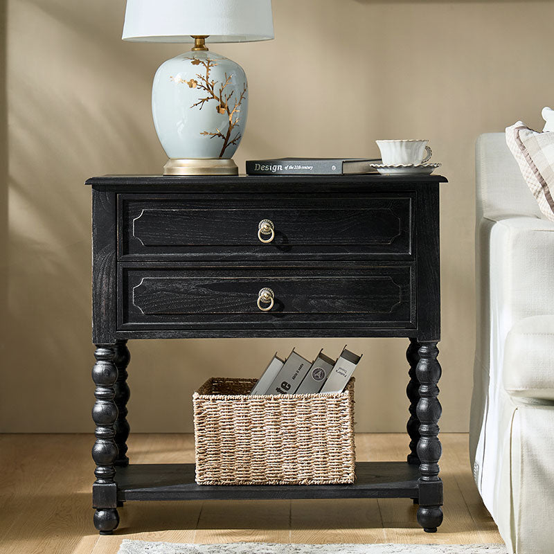 Multi-Functional Wooden Nightstand with USB Charging Port & Open Shelf - Modern Bedside Table for Bedroom, Living Room, or Office (Multiple Styles Available)