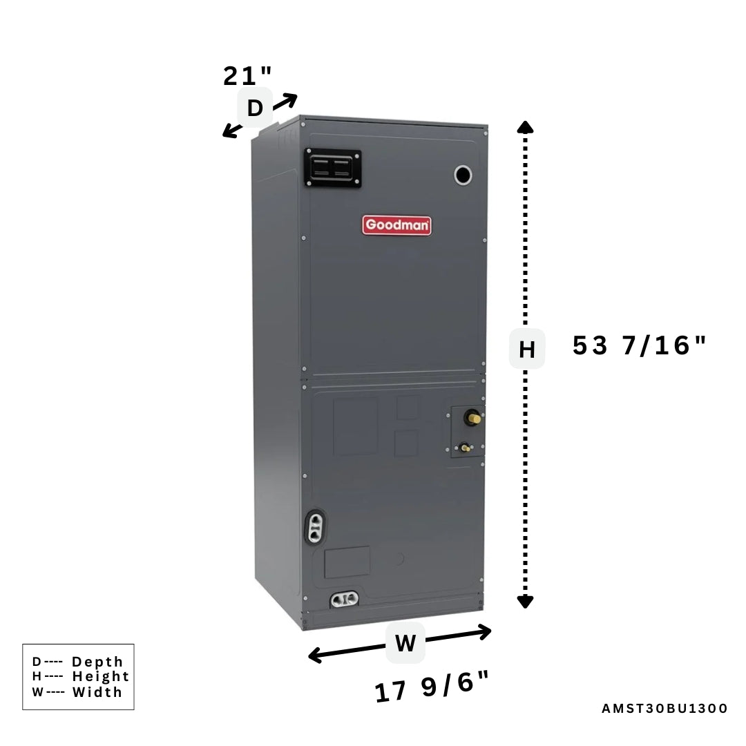 1.5 Ton Goodman 15.2 SEER2 GLZS4MA1810 AMST24BU1300 Air Conditioner - Energy Efficient Cooling for Homes & Offices