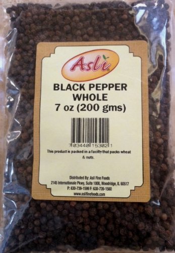 Premium Whole Black Peppercorns 7oz - 100% Natural Indian Spices for Cooking, Grilling & Seasoning - Perfect for Steak, Soups & Homemade Spice Blends
