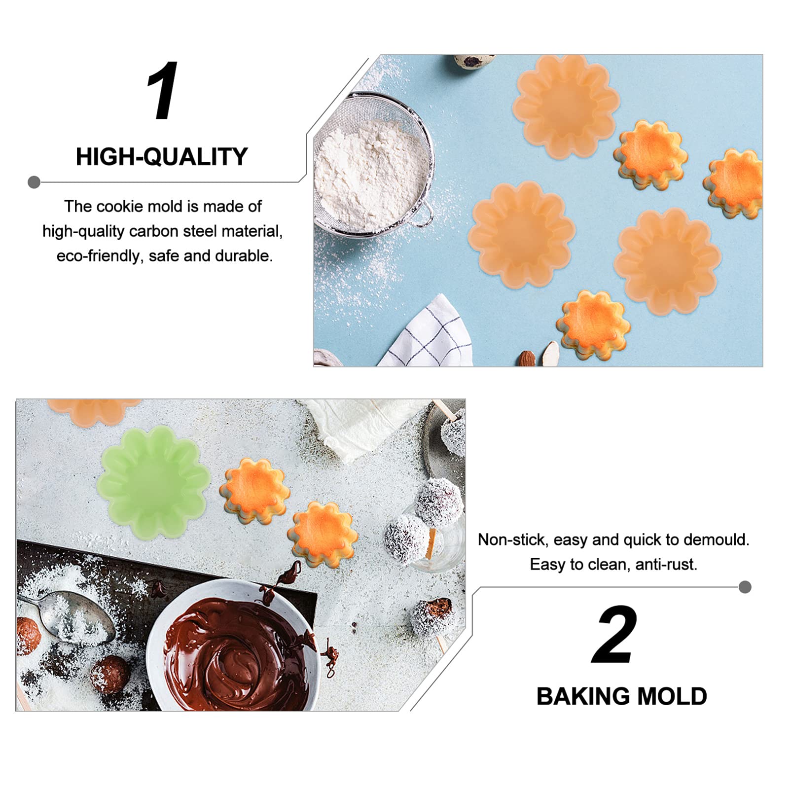 10-Piece Silicone Baking Cups Set - Reusable Cupcake & Muffin Molds for Baking, Non-Stick Cake Cups - Perfect for Home Baking, Party Desserts, and Kids Cooking Activities