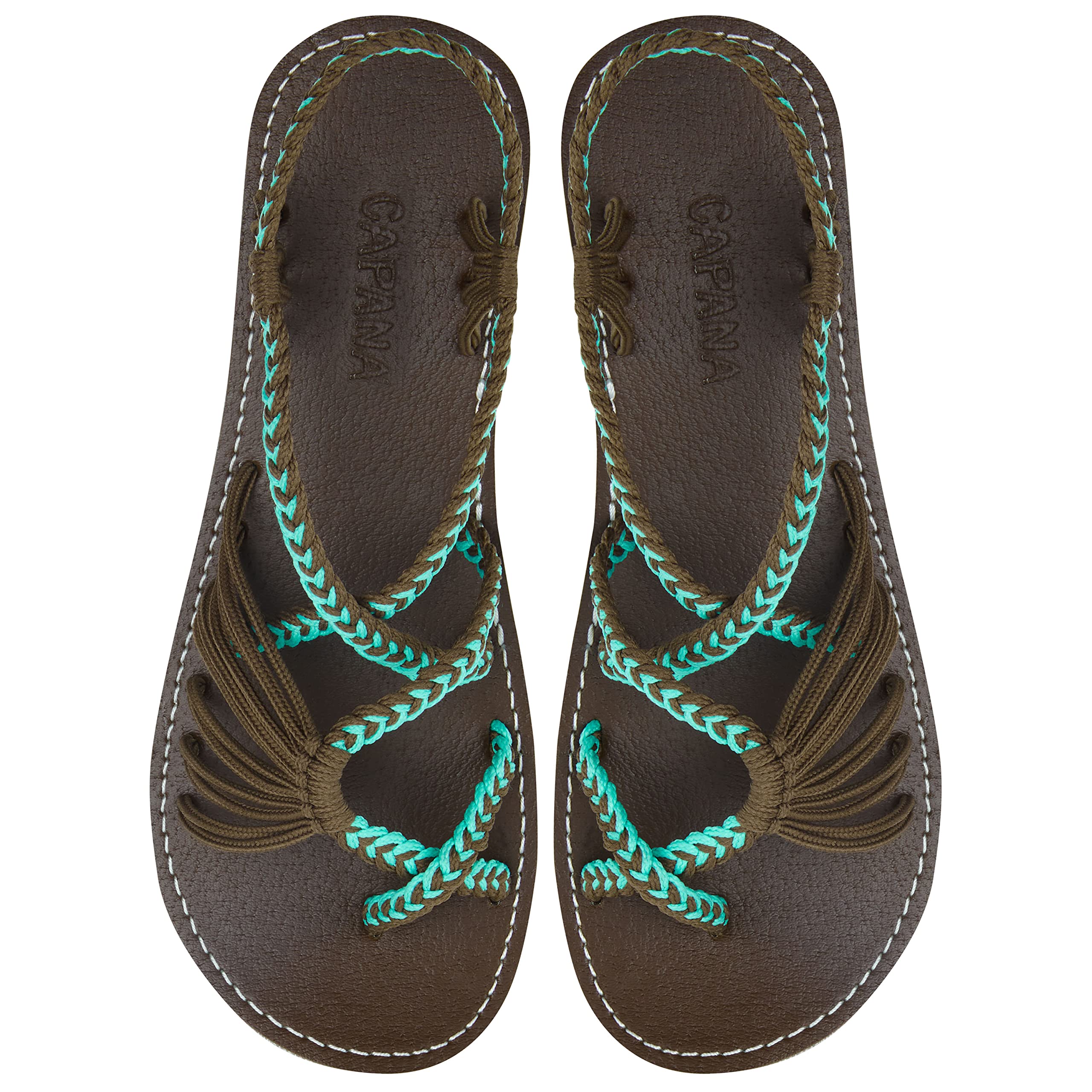 Handwoven Women's Boho Flat Sandals - Comfortable Strappy Rope Sandals for Walking, Beach & Water Activities | Breathable Braided Summer Sandals for Casual Outings, Vacations & Outdoor Adventures