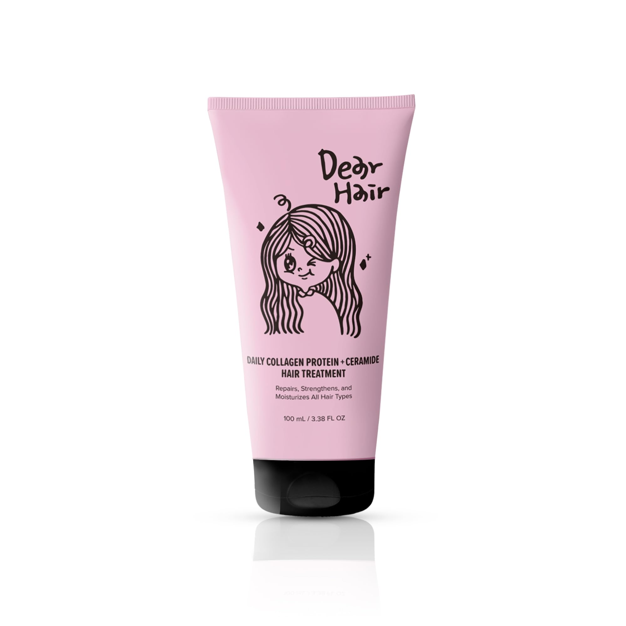 Collagen Protein Ceramide Hair Treatment for Dry Damaged Hair - Bond Repair Deep Conditioning Mask with Hydrolyzed Collagen & Pea Protein - 3.3 fl.oz | 100ml - Perfect for Salon-Quality Hair Care at Home, Post-Color Treatment & Weekly Hydration Therapy