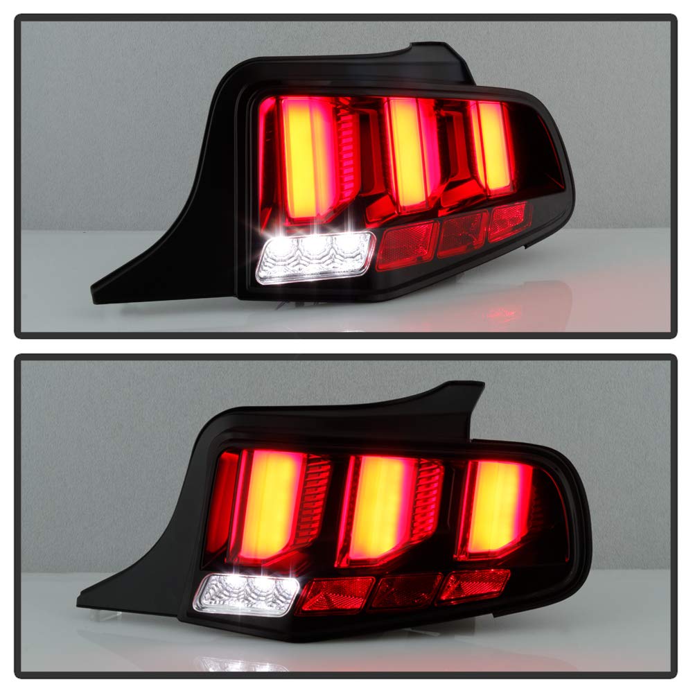 2010-2012 Ford Mustang Sequential LED Tail Lights - Smoked Black Style for Enhanced Visibility & Style | Perfect for Night Driving & Car Shows