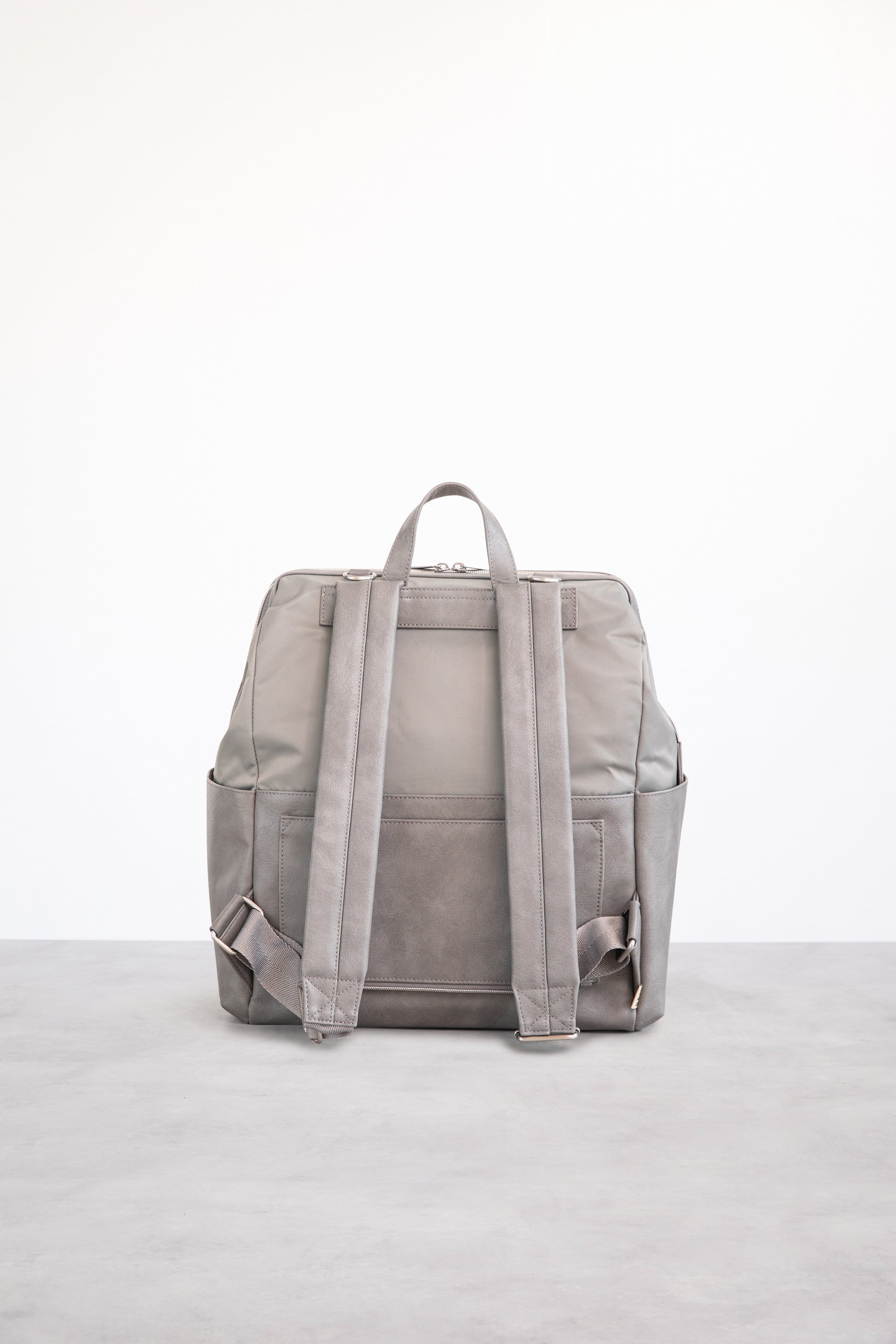 Stylish Grey Backpack Diaper Bag for Moms - Waterproof & Spacious Baby Essentials Organizer - Perfect for Travel, Outings & Daily Use