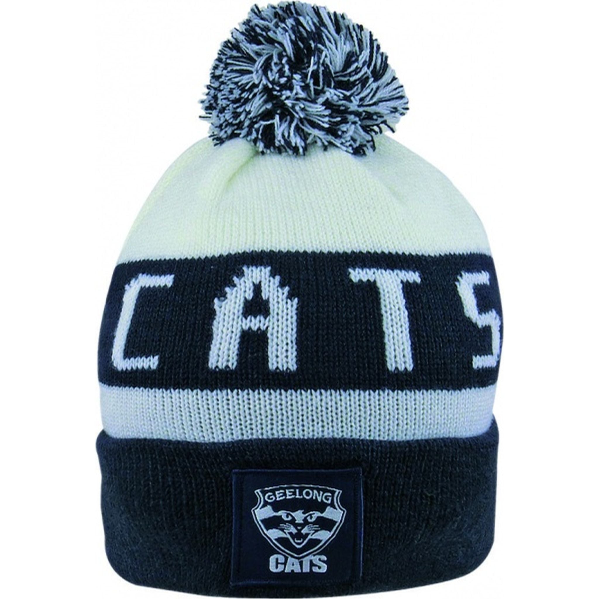 Burley Sekem Geelong Cats AFL Bar Beanie - Official Team Merchandise for Football Fans - Perfect for Game Day, Tailgating & Cold Weather