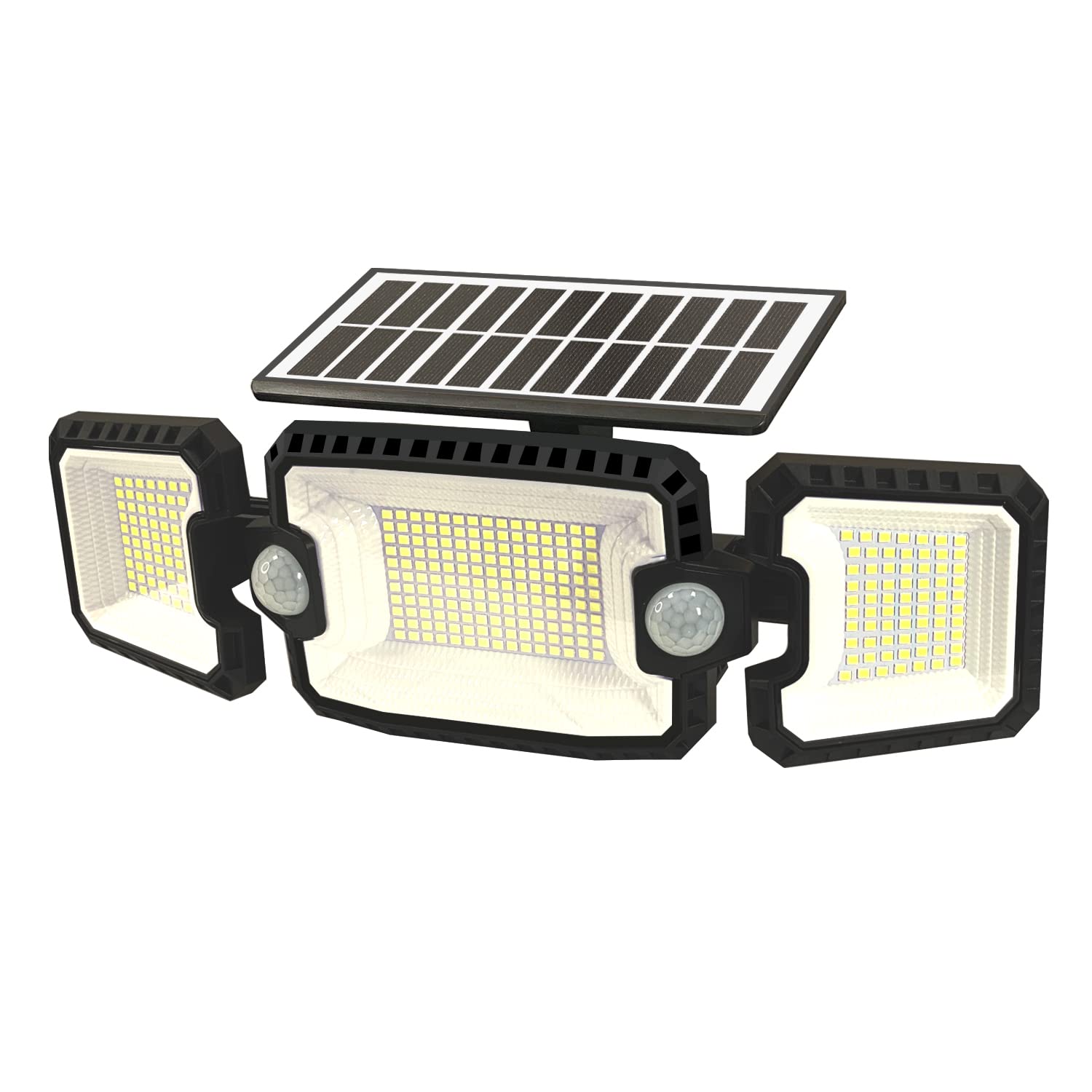 305 LED 3000LM Solar Motion Sensor Outdoor Wall Lights - Waterproof Solar Flood Lights with Dual Sensor & 270° Wide Angle - Perfect for Garden, Pathway, and Home Security Lighting