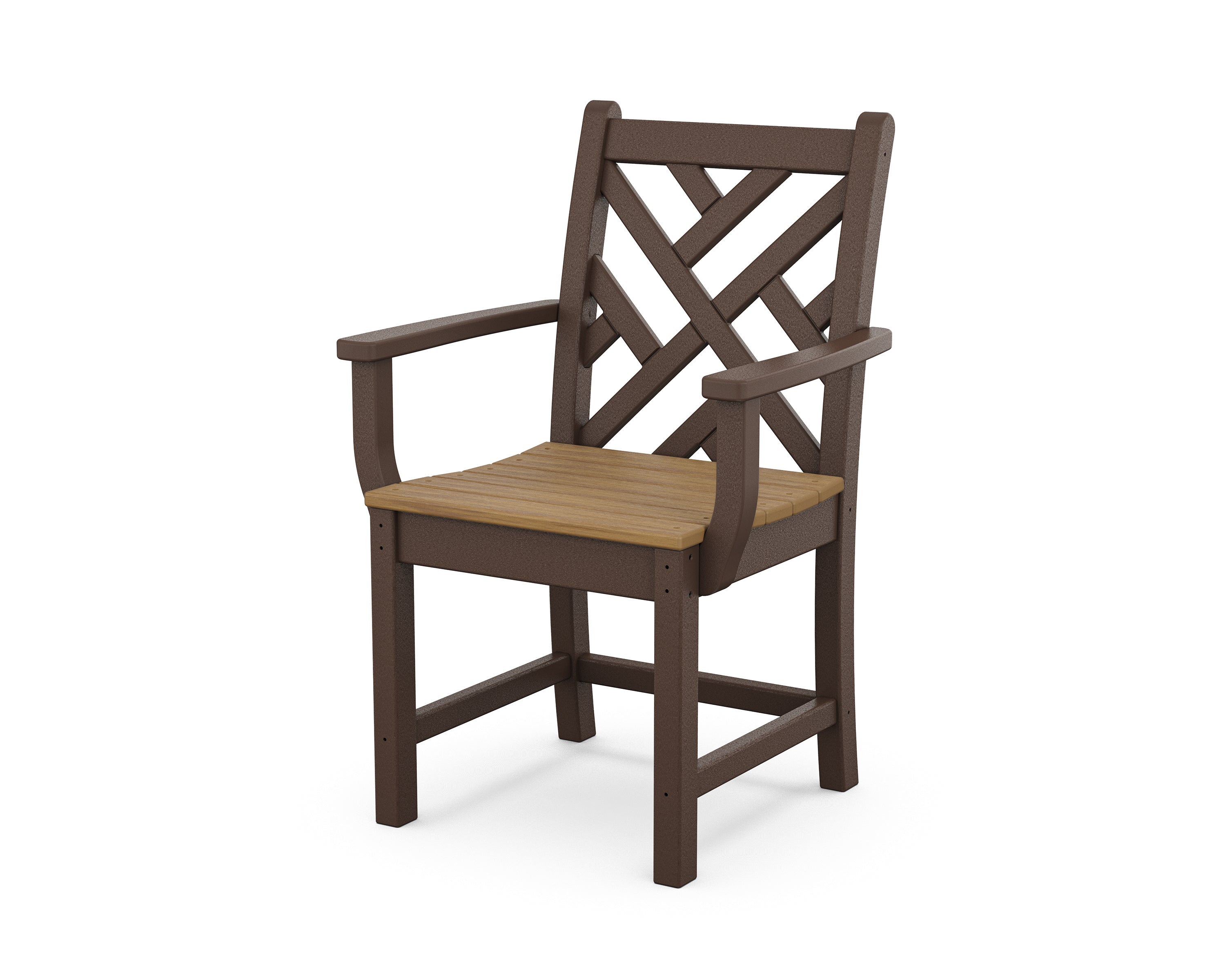POLYWOOD Chippendale Dining Arm Chair - Weather-Resistant Outdoor Patio Furniture - Perfect for Garden, Deck, and Poolside Seating