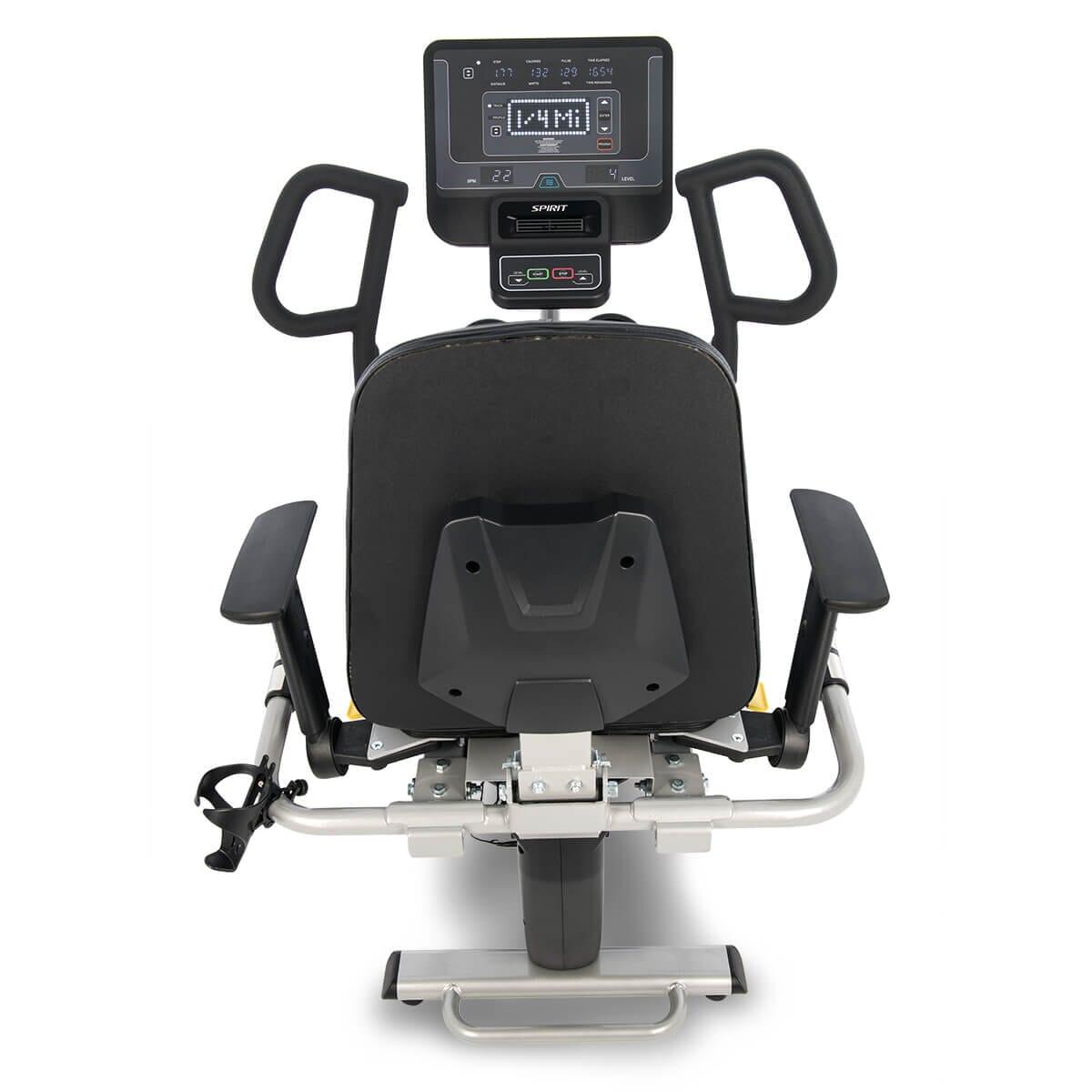 Spirit Fitness CRS800S Recumbent Stepper Exercise Bike - Low Impact Cardio Machine for Home Gym, Seniors & Physical Therapy - Compact Seated Workout Equipment for Small Spaces