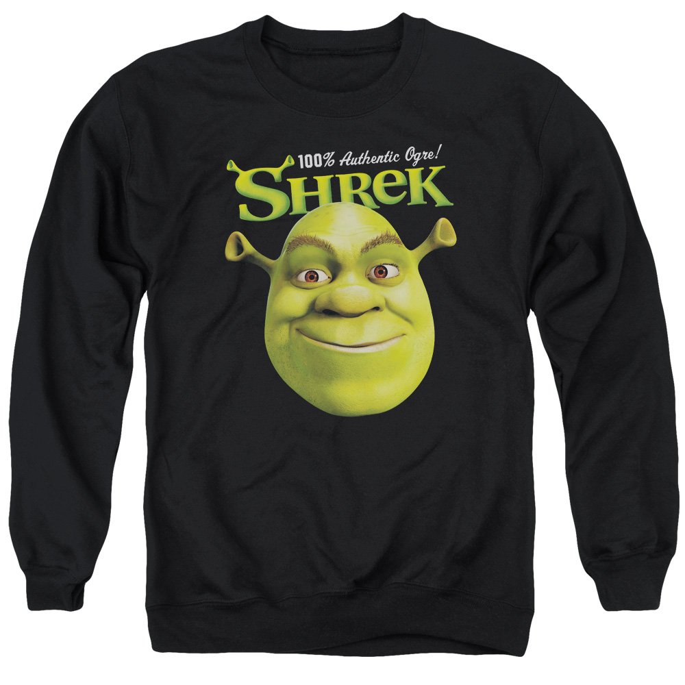 Shrek Authentic Unisex Adult Crewneck Sweatshirt - Soft Cotton Pullover for Men & Women - Perfect for Movie Nights, Cosplay & Casual Wear