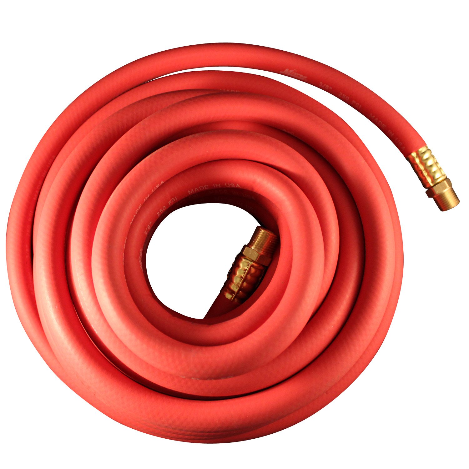 Milton 1630 25-Foot Heavy Duty Air Hose for Compressors - Durable Rubber Construction, High Pressure, Kink Resistant - Ideal for Automotive, Industrial & Home Garage Use
