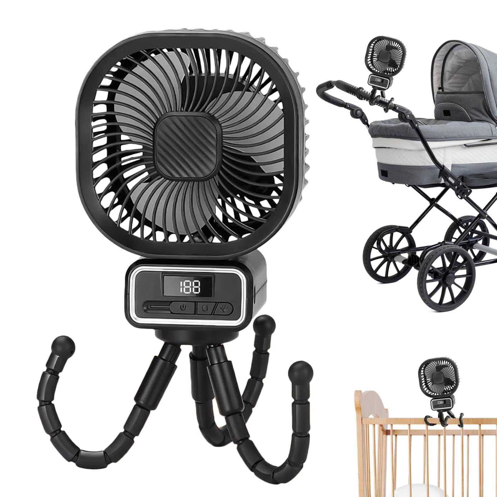 Portable Clip Fan with 3 Speed Settings - Lightweight Handheld Personal Cooling Fan for Office, Travel, Outdoor Activities - Perfect for Summer, Hot Weather & Indoor Use