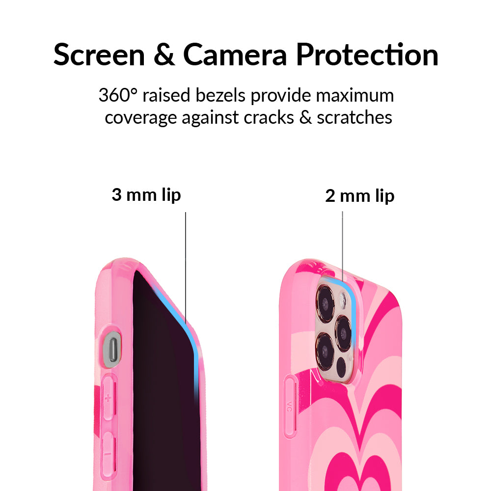 Cute Pink Sweethearts iPhone Case - Trendy Protective Cover for iPhone 13/14/15 Pro Max - Perfect Gift for Valentine's Day & Everyday Use