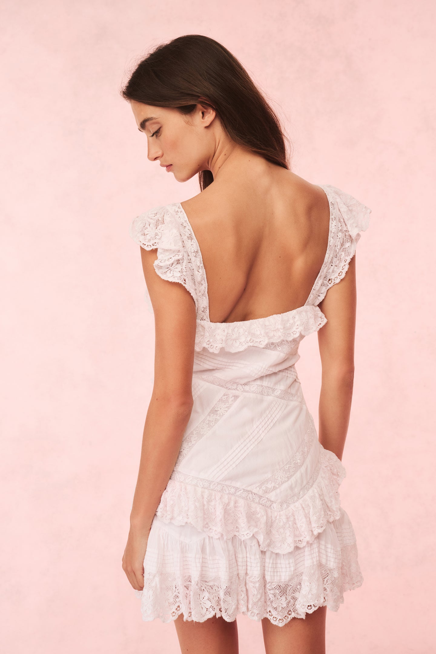 Bensley Women's Cotton & Lace Mini Dress - Elegant Summer Casual Dress for Parties, Dates & Beach Outings