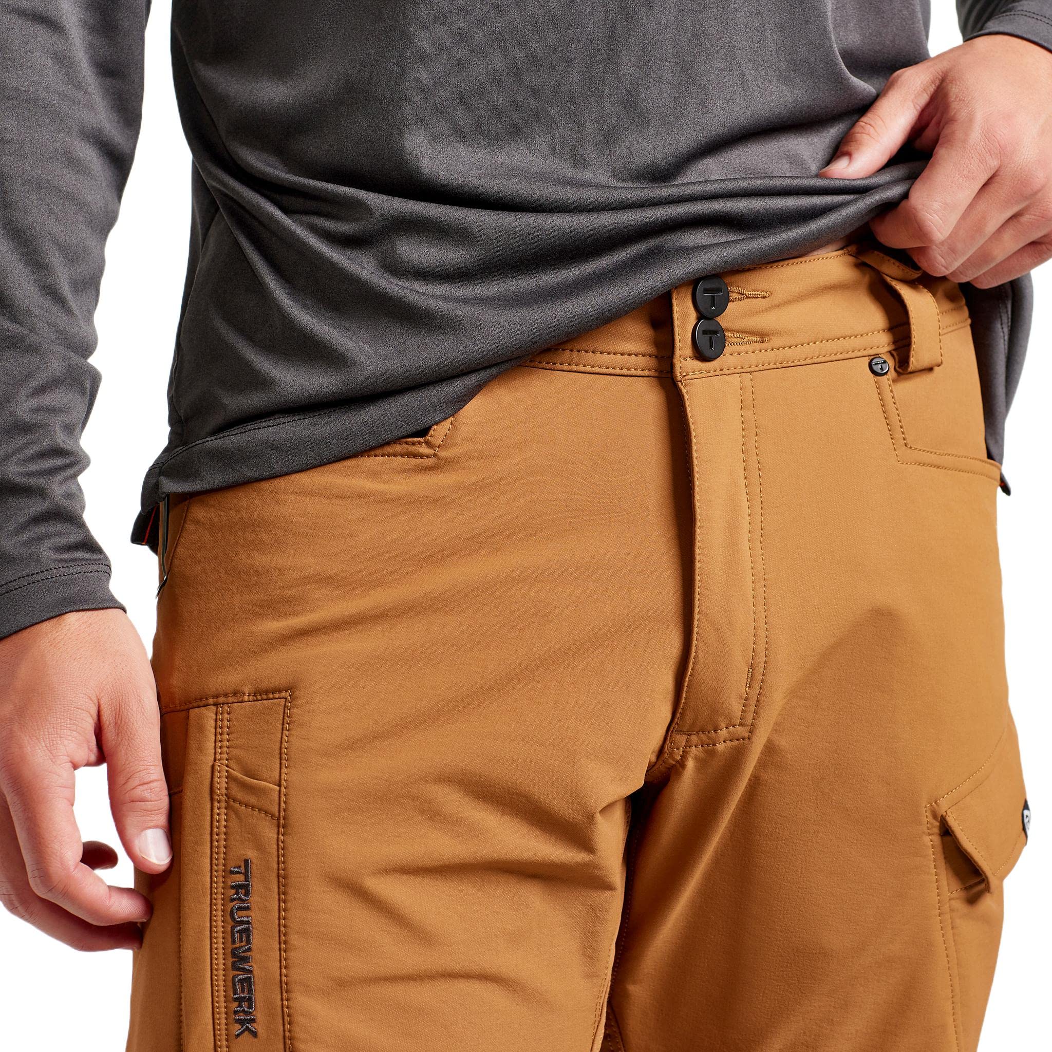 TRUEWERK Men's T2 WerkPant - Water Resistant Lightweight Work Pants with 4-Way Stretch & Multi-Pockets | Durable Technical Workwear for Construction, Carpentry & Outdoor Jobs
