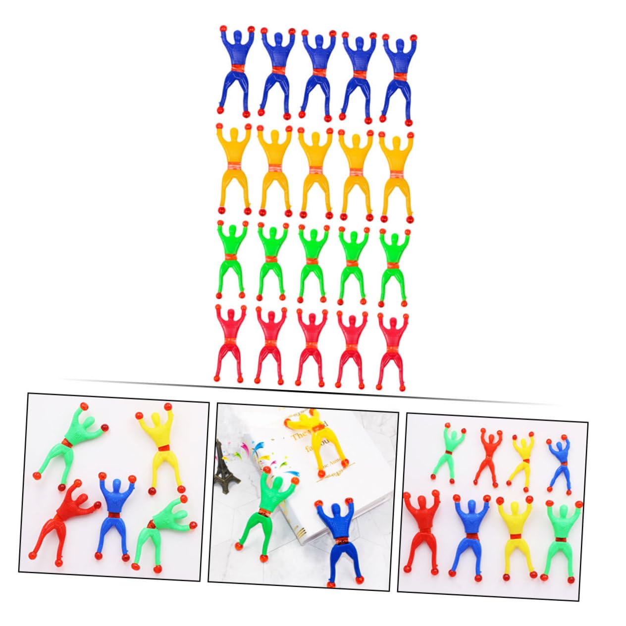 100 Pcs Educational Sticky PVC Toys for Kids - Safe, Interactive Learning & Sensory Play - Perfect for Classroom, Party Favors & Stress Relief