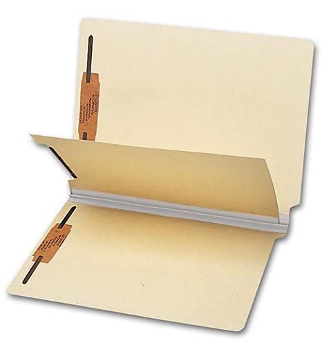 EGP End Tab Single Divider Folder 18pt - Multi-Fastener File Folders (Pack of 40) - Perfect for Office Organization, School Supplies & Document Filing