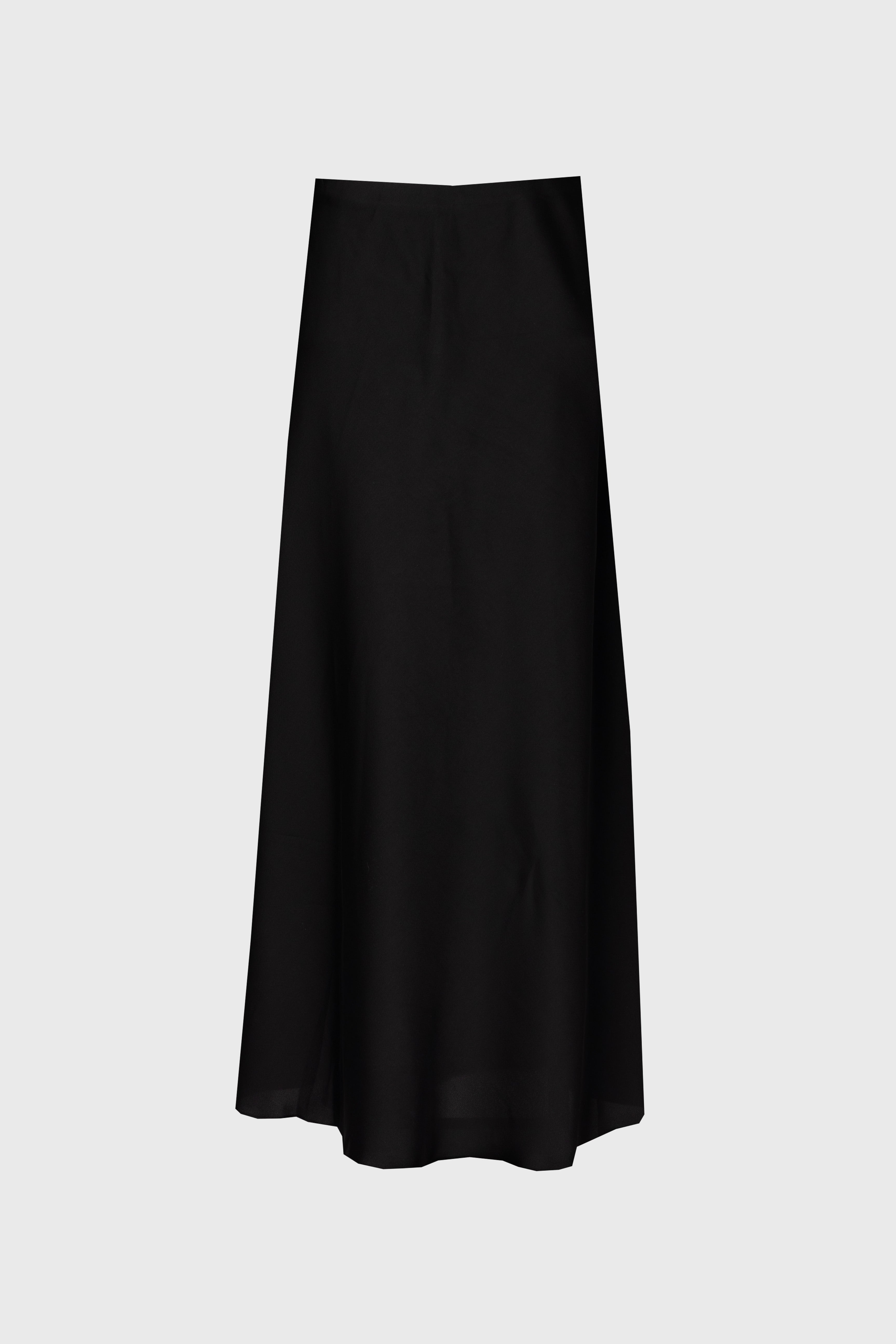 Elegant Black A-Line Satin Maxi Skirt for Women - Perfect for Weddings, Parties & Evening Events