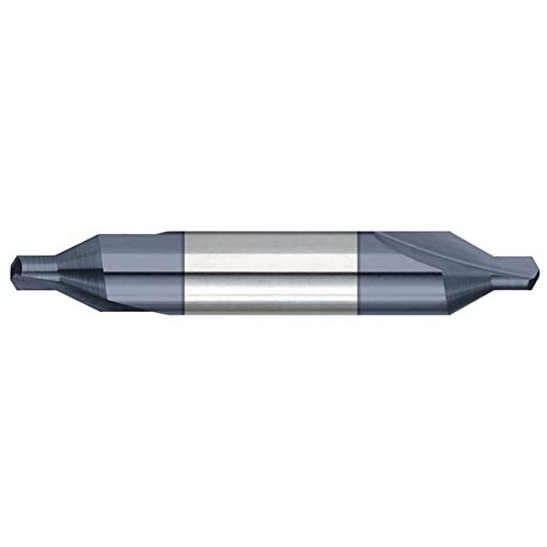 High-Speed Steel (HSS) #00 Center Drill with Countersink | TiN Coated | 2 Flute | 60° Point Angle | 1.2500