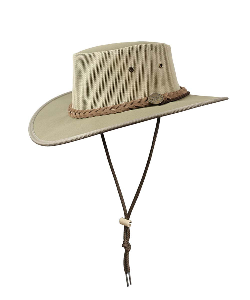 Barmah Canvas Drover Airflow Hat - Wide Brim Sun Hat for Men & Women - UPF 50+ Sun Protection - Perfect for Hiking, Fishing, and Outdoor Adventures