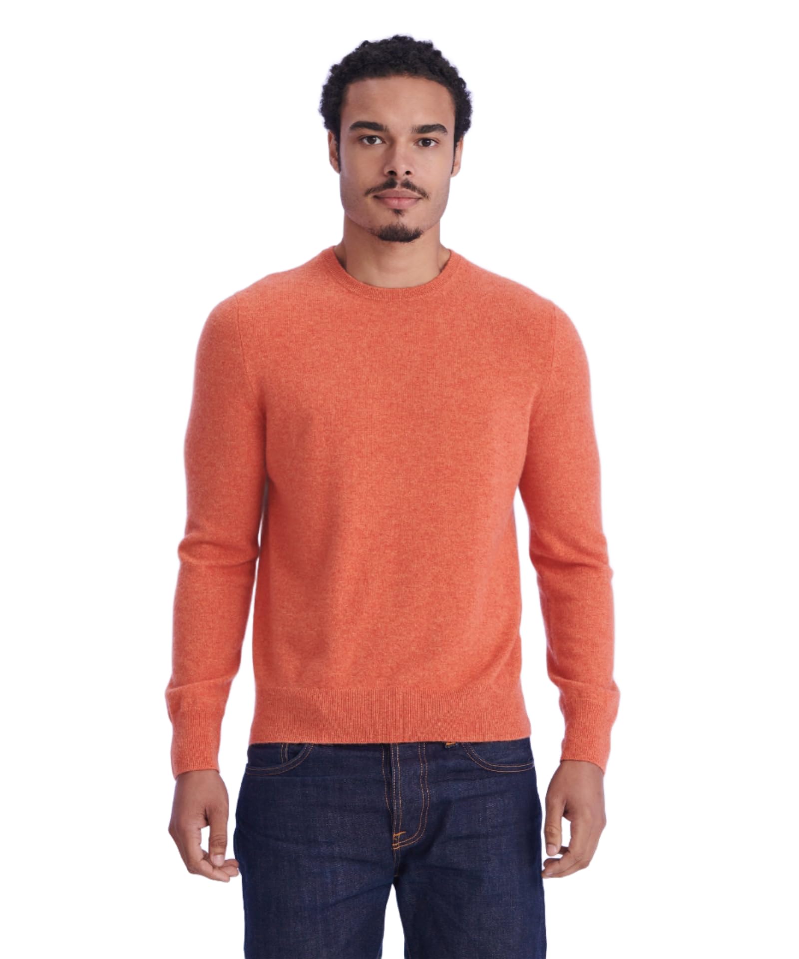 Premium Men's 100% Cashmere Crewneck Sweater - Soft & Warm Winter Knitwear for Casual & Business Wear