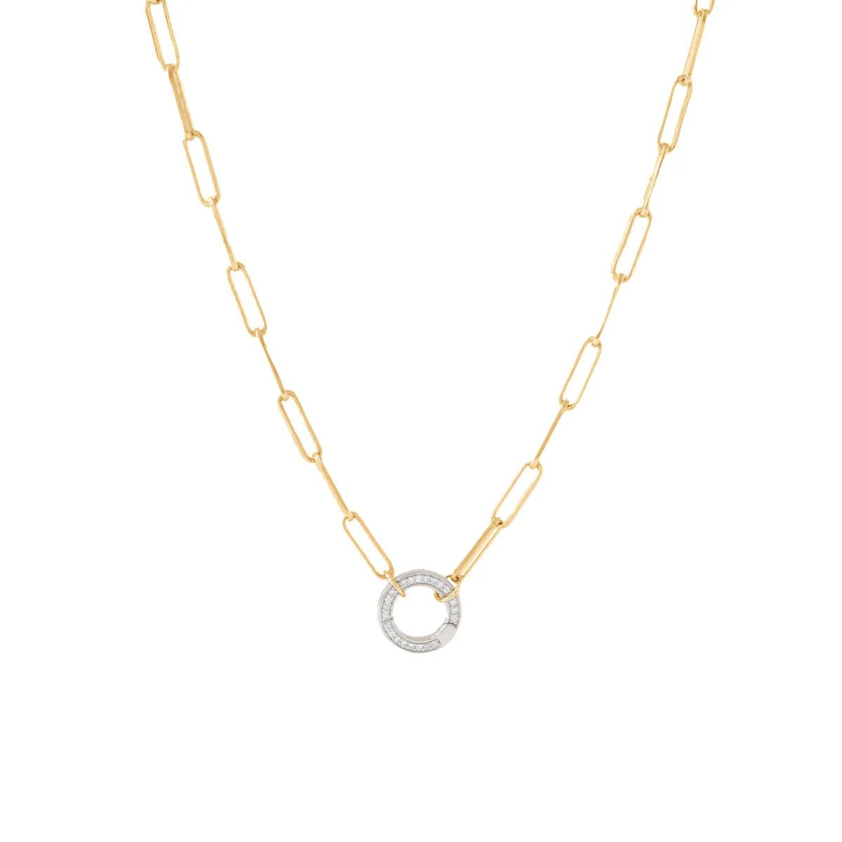 POISE Oval Link Open Ended Necklace in Gold - Adjustable Chain with Connector for Layering & Stacking | Perfect for Everyday Wear & Special Occasions
