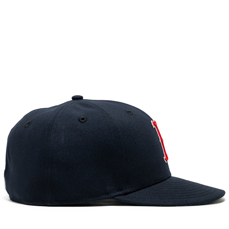 New Era x Politics Boston Red Sox 59FIFTY Fitted Hat - Navy Blue MLB Baseball Cap for Men & Women - Perfect for Games, Streetwear & Sports Fans