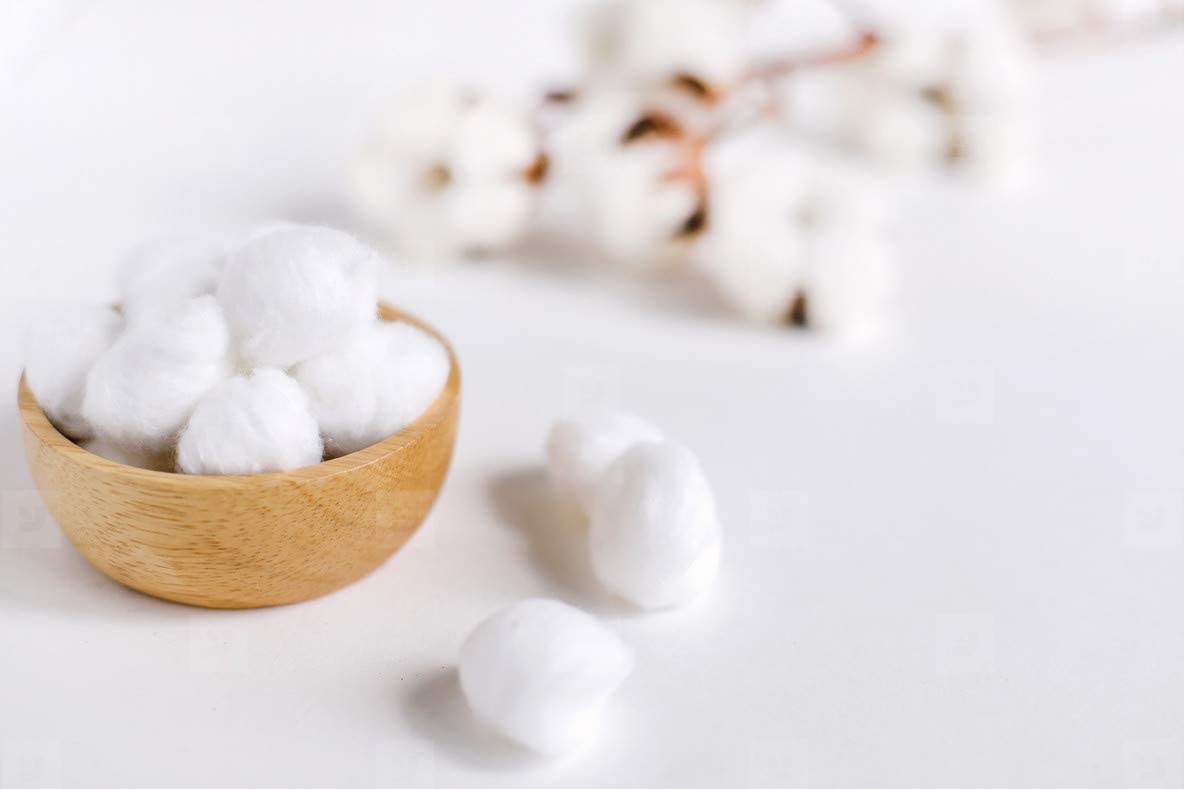 RXSHOPY White Cotton Balls - 50 Pack for Makeup, Nails & Baby Care | Gentle Skin & Eye Use