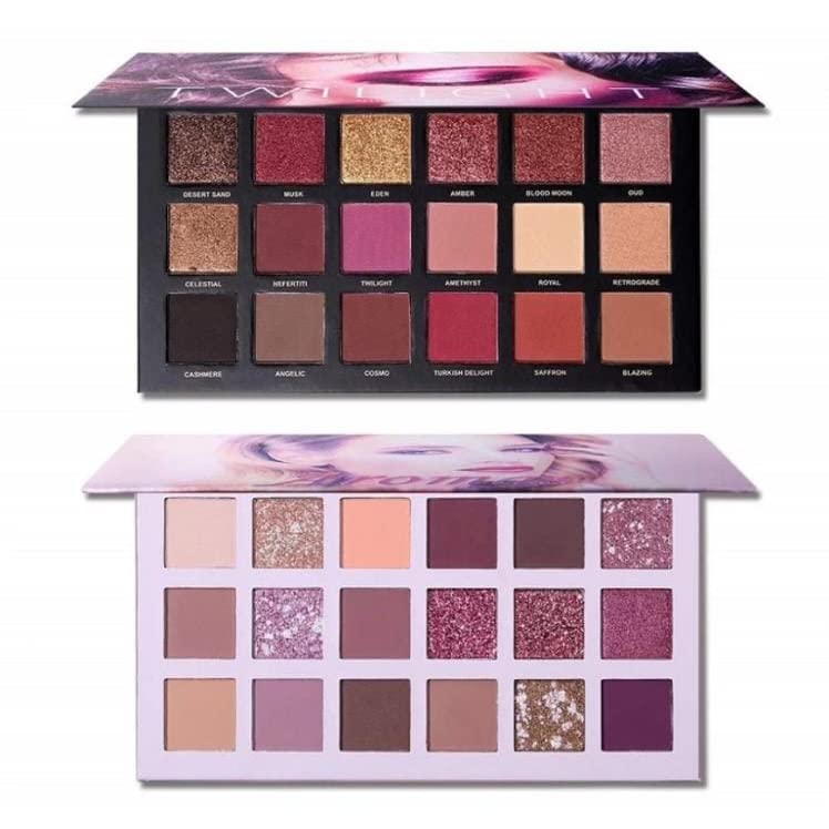 BELLAS Rose Gold Eyeshadow Palette - 18 Shades (Matte & Shimmery) with Mirror, Nude Neutral Makeup Set - Pack of 2 | Perfect for Everyday Wear, Party & Special Occasion Makeup Looks