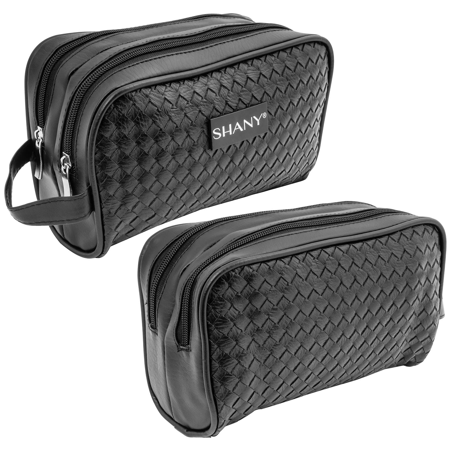 Premium Woven Double Pocket Toiletry Bag for Travel - Waterproof Cosmetic Organizer for Women & Men, Perfect for Bathroom, Gym, and Vacation Essentials
