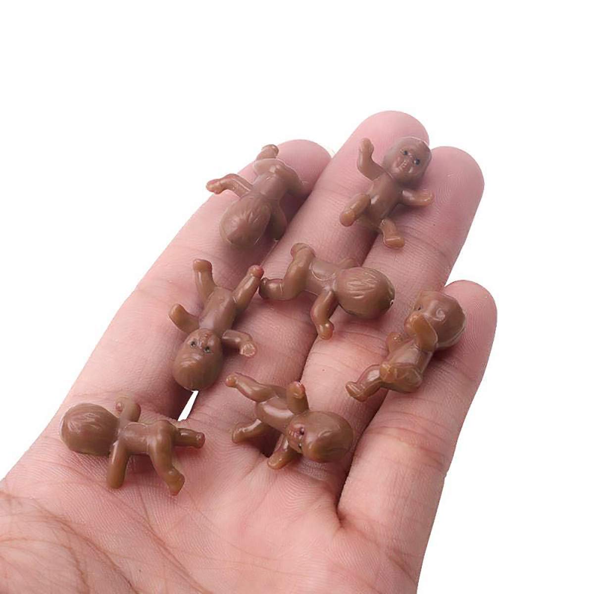 JUXINDA 36-Piece Mini Plastic Baby Cake Toppers for Baby Showers & King Cakes - Non-Edible Party Decorations (Black) - Perfect for Mardi Gras Celebrations, Gender Reveals and Themed Birthday Parties