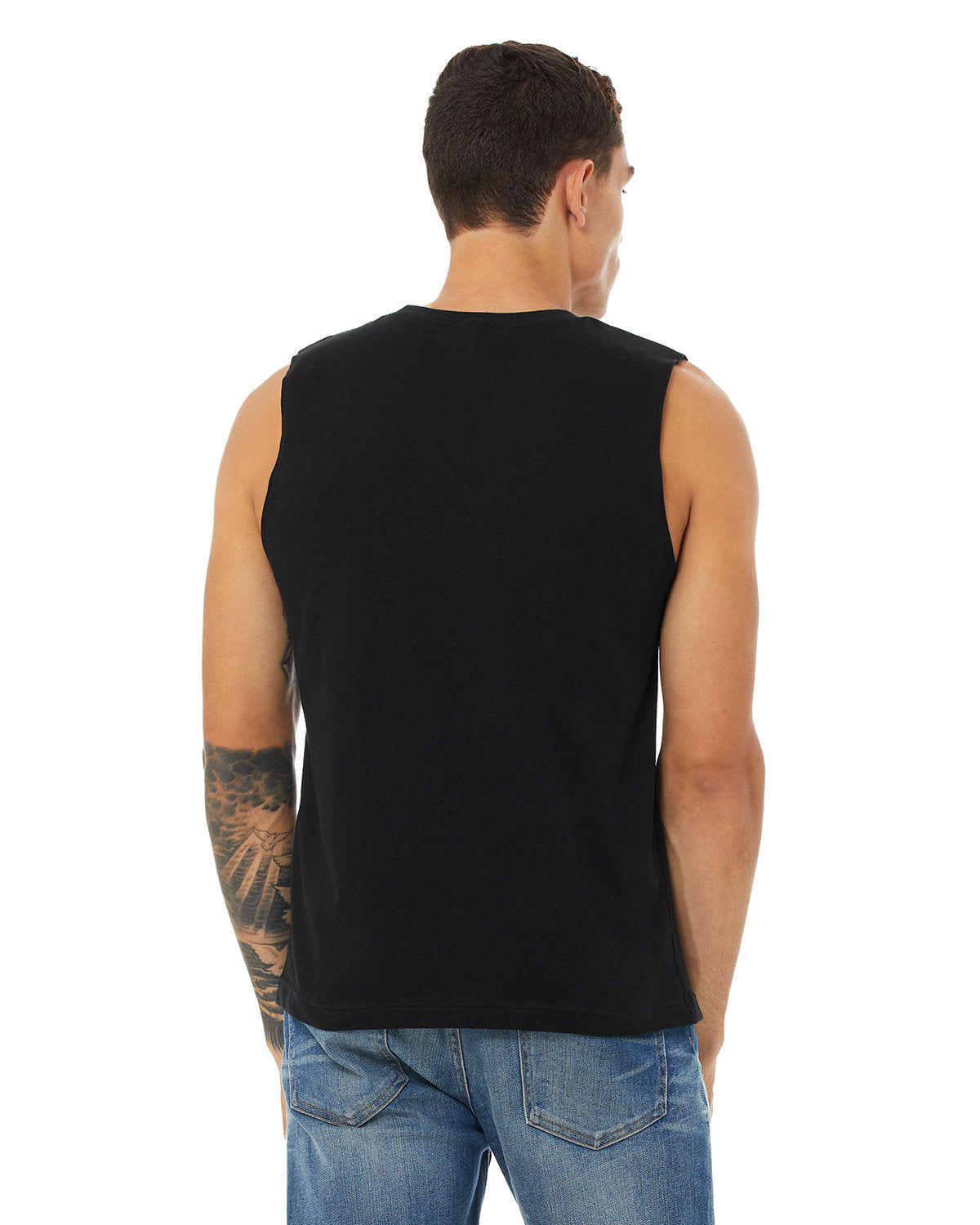 Bella + Canvas 3483 Unisex Jersey Muscle Tank - Soft Cotton Relaxed Fit Sleeveless Shirt for Men & Women | Gym, Workout, Summer, Casual Wear