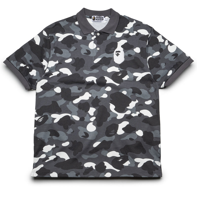 BAPE City Camo Ape Head Polo Shirt for Men - Black Urban Streetwear Fashion | Casual Wear & Street Style Outfits