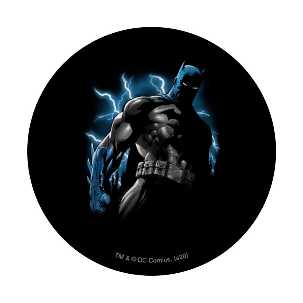 Batman Gotham Lightning PopSockets Standard PopGrip - Swappable Phone Grip & Stand for Smartphones - Perfect for Fans, Commuting, and Hands-Free Viewing