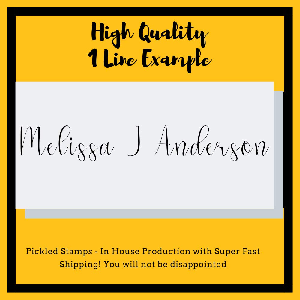Custom Self-Inking Address Stamp - 15 Font Choices for Personalized Name, Signature & Business Stamps (Up to 3 Lines) - Perfect for Office Mail, Wedding Invitations & Document Signing