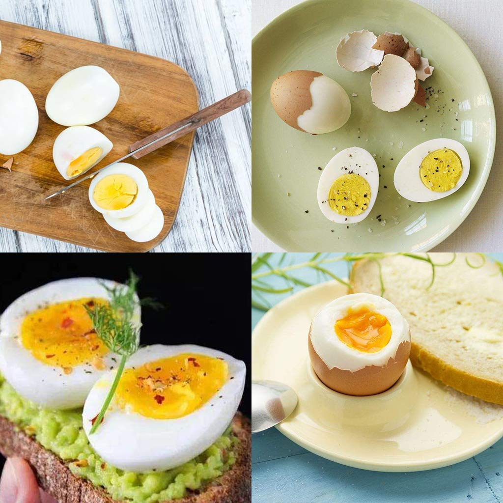 Color Changing Egg Timer for Perfect Hard & Soft Boiled Eggs - 6 Pack Yellow Kitchen Timer with Visual Doneness Indicator - Ideal for Breakfast Meal Prep & Cooking Enthusiasts
