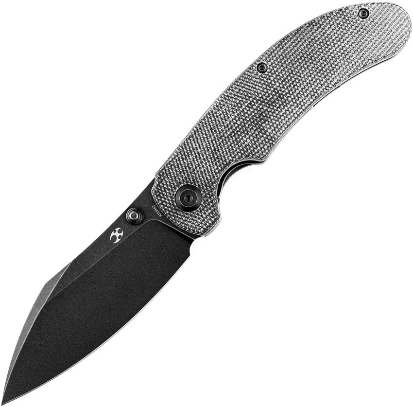 Kansept Nesstreet K1039A2 Folding Pocket Knife - CPM S35VN Steel Blade, Black Micarta Handle - EDC, Camping, Outdoor Survival Gear