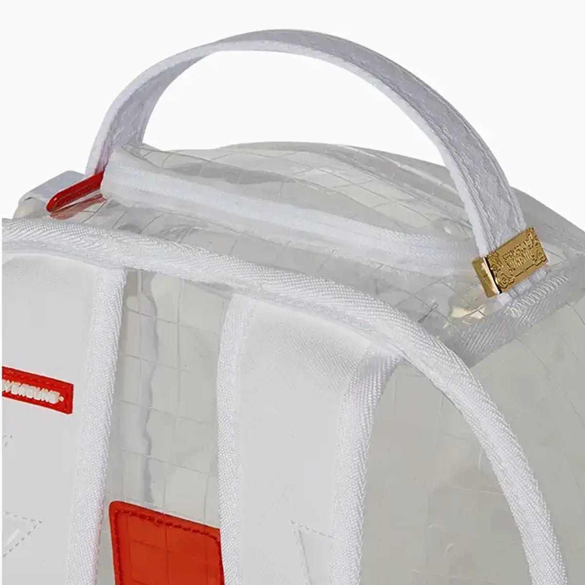 Clear Vision Sharks In Paris 100 All Clear Deluxe Backpack - Stylish Transparent School Bag for Students & Travelers
