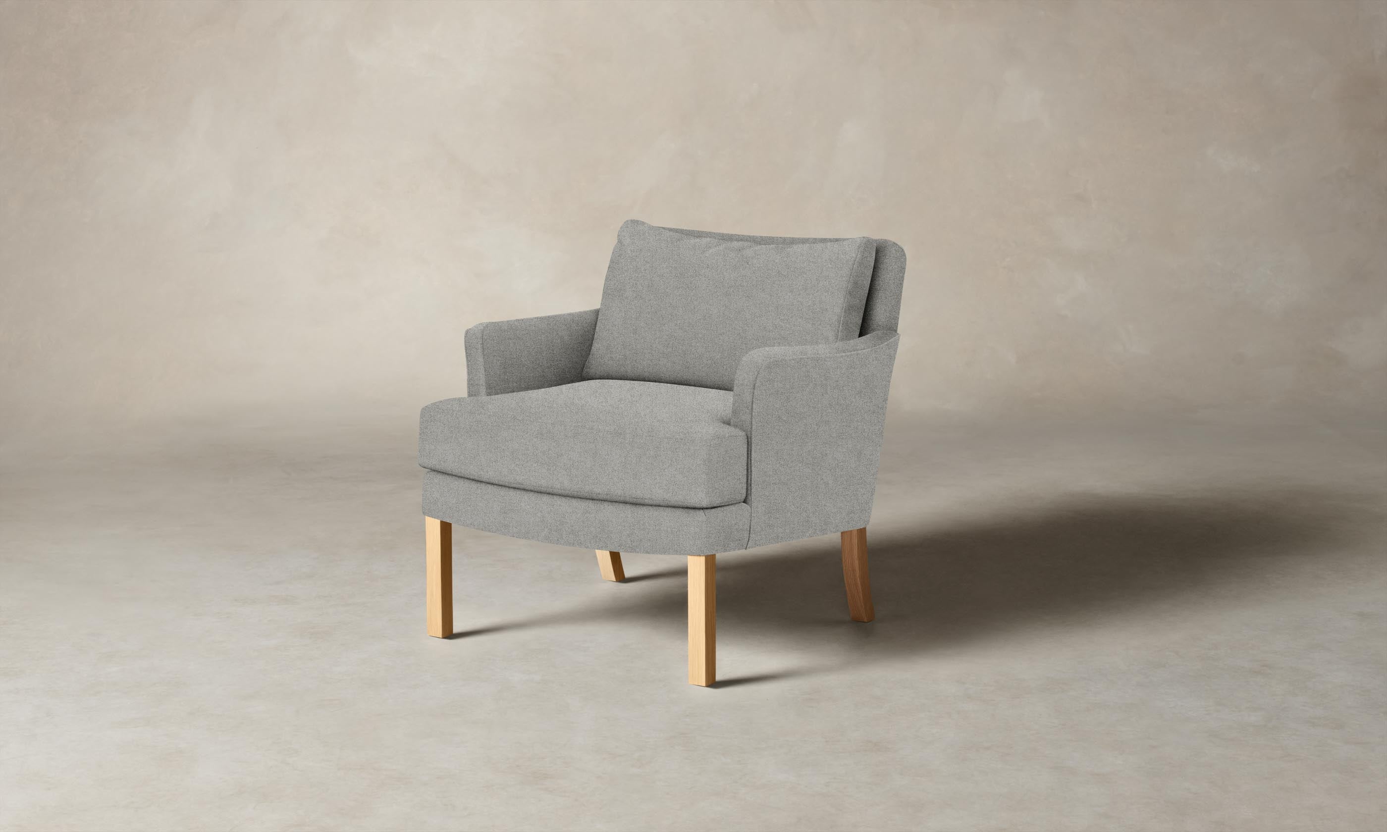 Premium Kaye Chair in Merino Heather Grey - Modern Comfort for Home Office, Living Room & Cozy Spaces