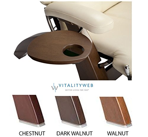 Dark Walnut Side Table with Cup Holder - Perfect for Living Room, Bedroom, or Office - Compact End Table with Drink Holder for Coffee, Books, and Essentials