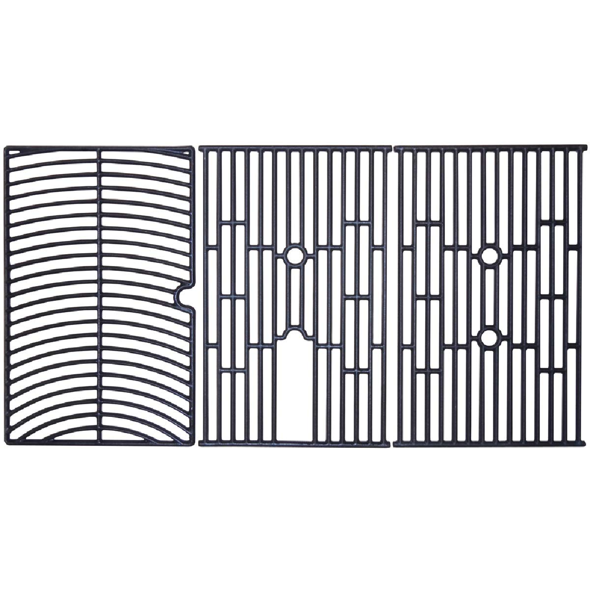 Premium 3-Piece Matte Cast Iron Cooking Grid Set for Brinkmann 33.75