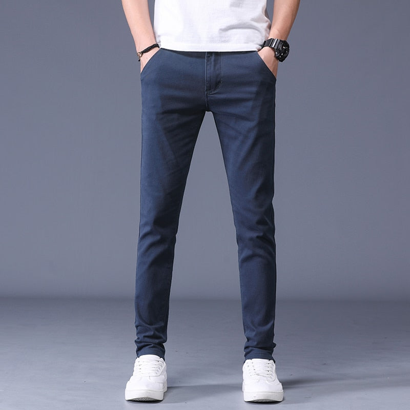 Antonio's Slim Fit Stretch Cotton Pants for Men - Comfortable & Stylish Casual Dress Pants for Office, Travel & Everyday Wear
