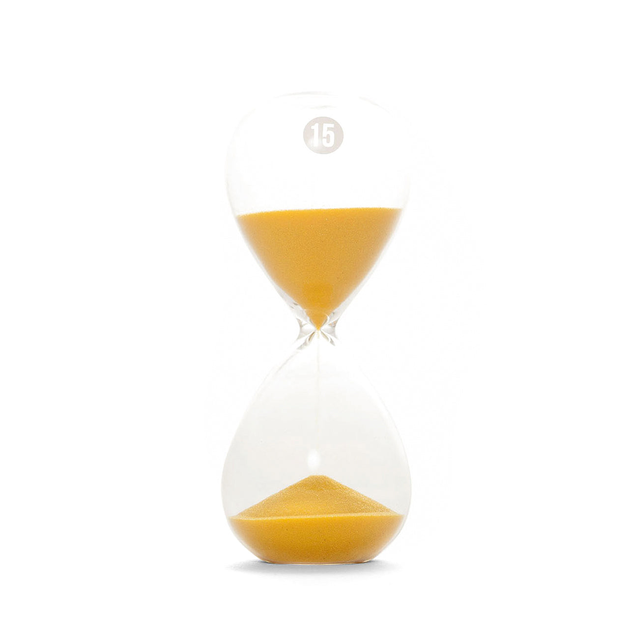 15 Minute Hourglass Sand Timer - White Plastic Kitchen Timer for Cooking, Baking, Games & Classroom Activities - Perfect for Board Games, Kids Learning & Productivity Tasks