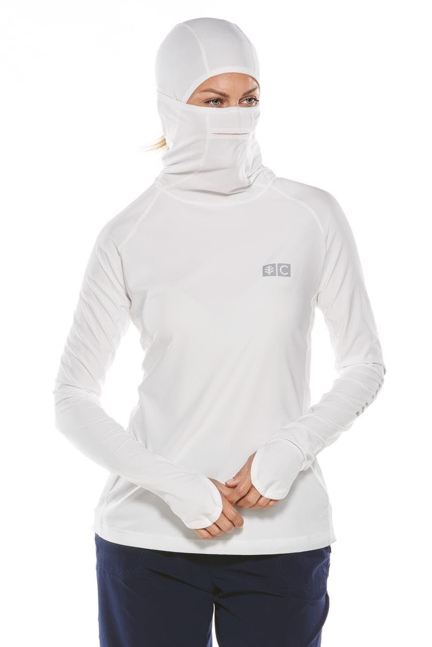 Coolibar UPF 50+ Women's Paros Sailing Hoodie - Sun Protective Long Sleeve Shirt for Outdoor Activities, Beach, Boating & Travel