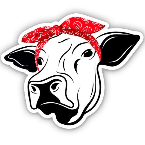 Farm Cow 3 Inch Vinyl Sticker - Waterproof Decal for Car, Laptop, Water Bottle, Phone - Perfect for DIY Decor, Personalizing Devices & Adding Cute Style