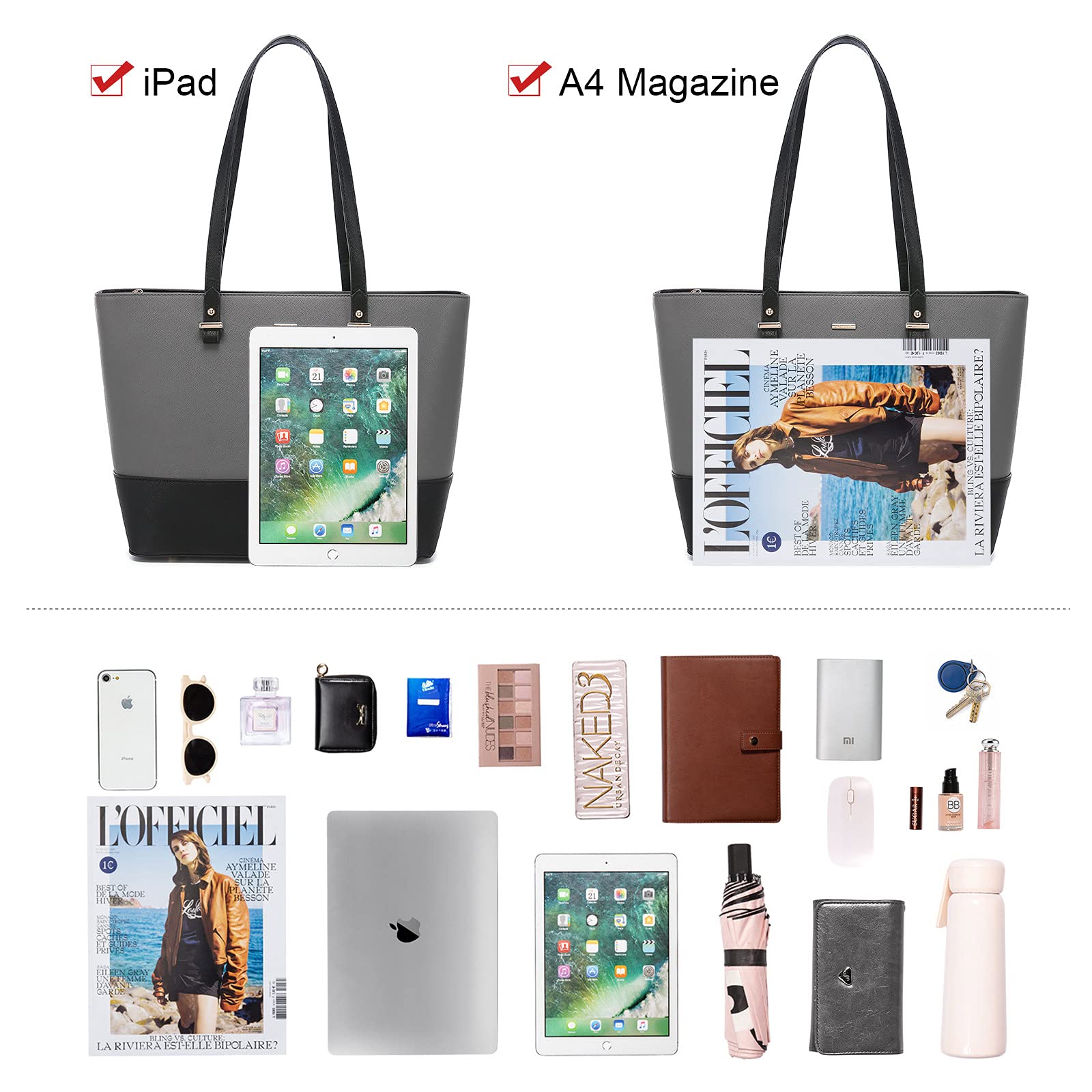 LOVEVOOK Women's Handbags Set - 3 Piece Shoulder Bag, Tote & Satchel Purse for Work, Travel & Everyday Use | Stylish & Functional Hobo Bags