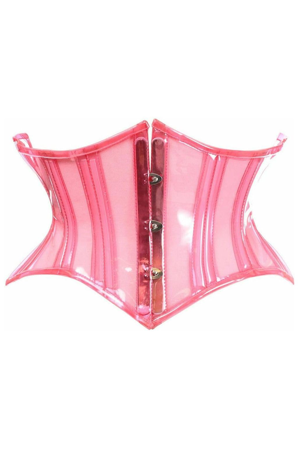 Lavish Clear Curvy Cut Mini Cincher Corset - Waist Trainer for Women, Shapewear for Tummy Control, Plus Size Corset Top - Perfect for Parties, Weddings & Special Occasions