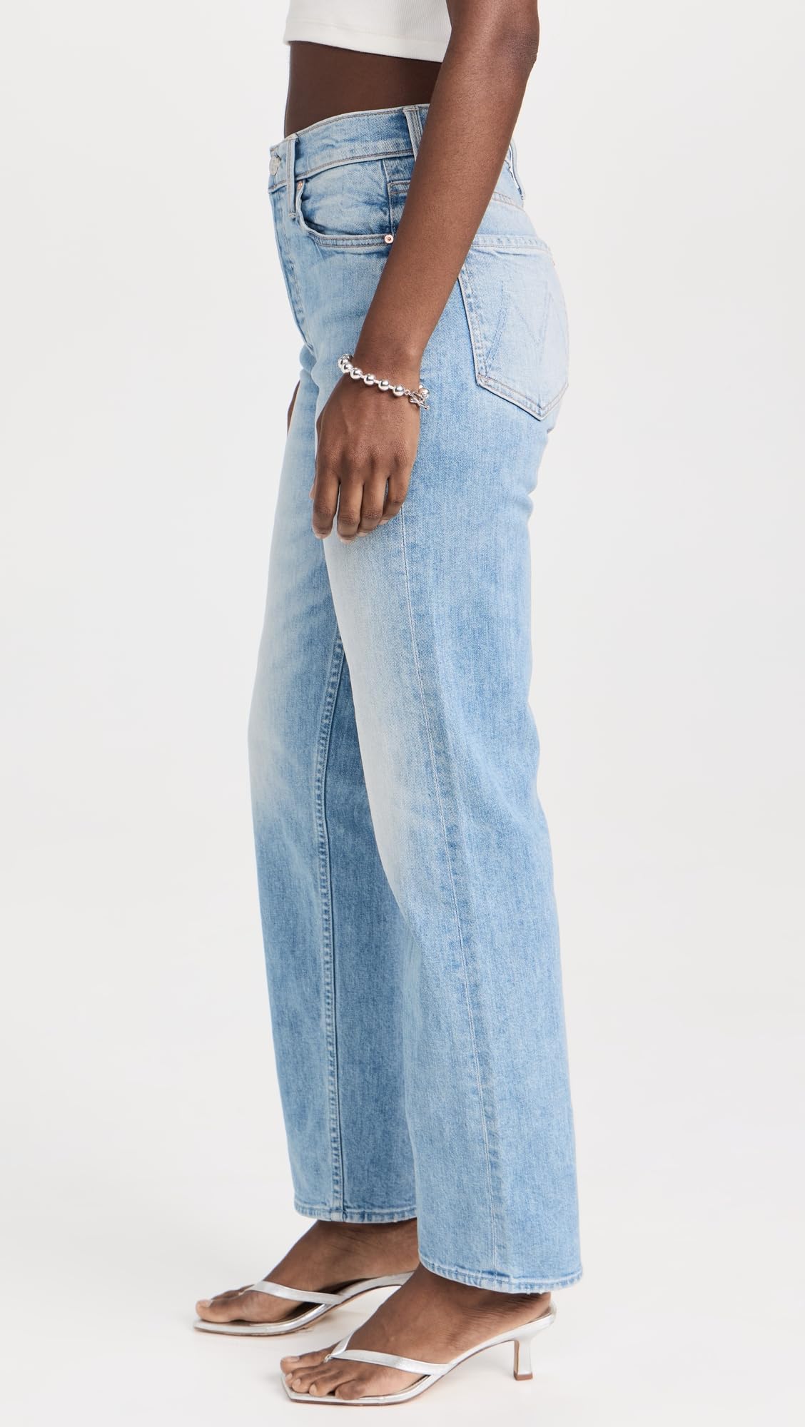 MOTHER Women's The Thrasher High-Rise Skinny Jeans - Distressed Denim Pants for Casual Wear & Night Out