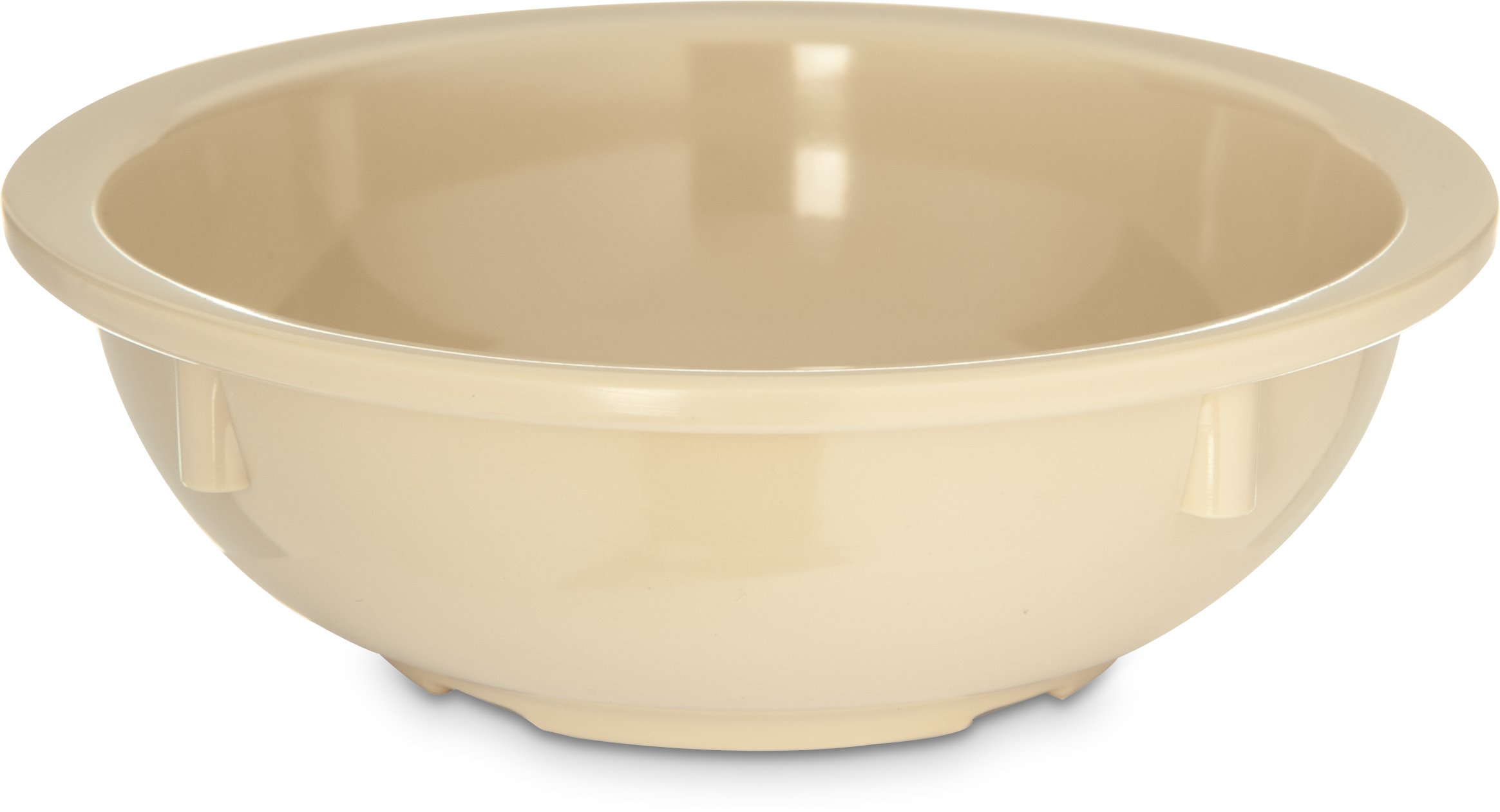 Carlisle Kingline Reusable 10 oz Melamine Bowls - Tan Plastic Dishware for Home, Restaurant & Catering - Durable & Lightweight (Pack of 48) - Perfect for Salads, Soups, Cereals & Party Serving
