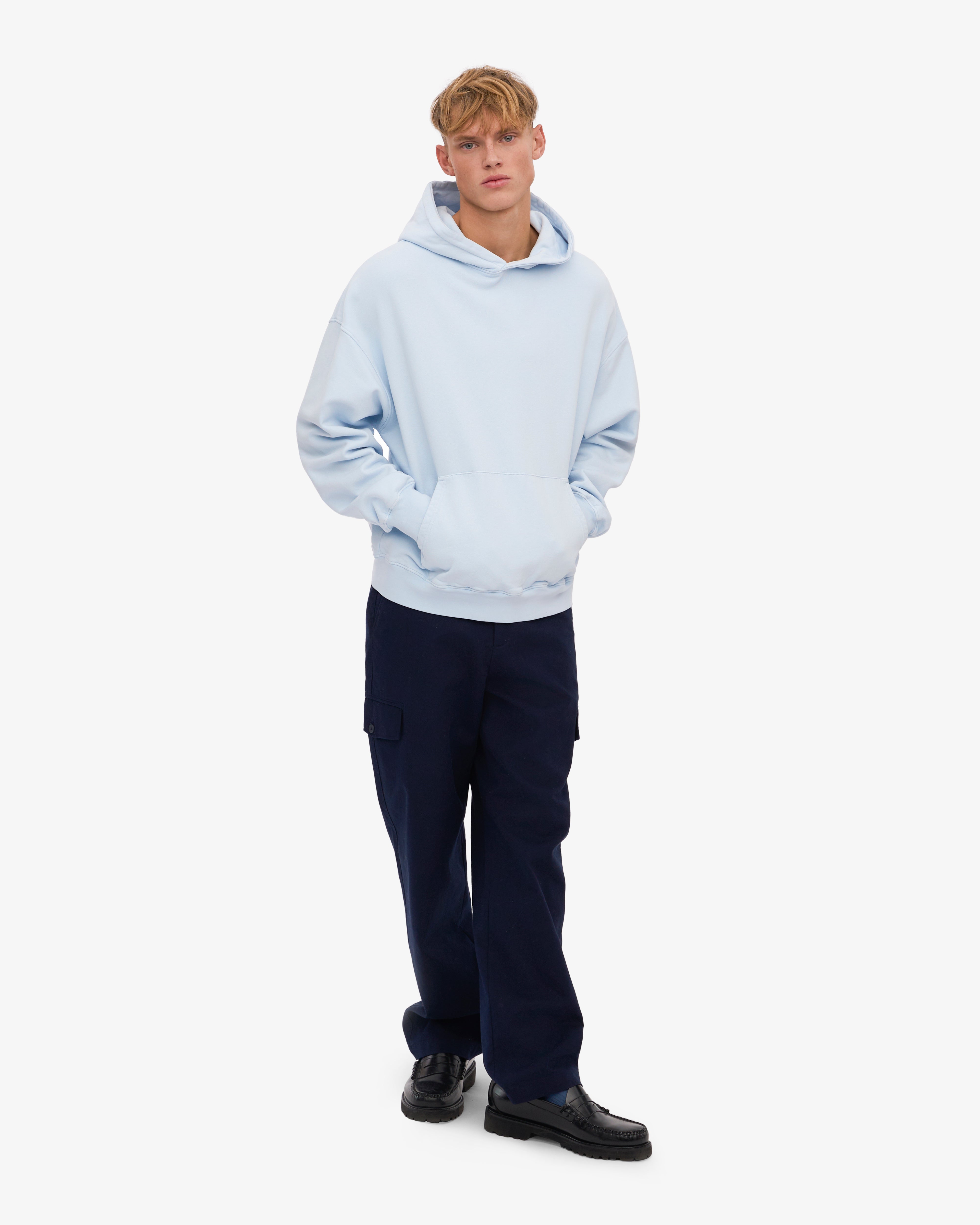 Organic Oversized Hoodie - Polar Blue | Cozy Unisex Sweatshirt for Casual Wear & Loungewear | Perfect for Fall & Winter Outfits