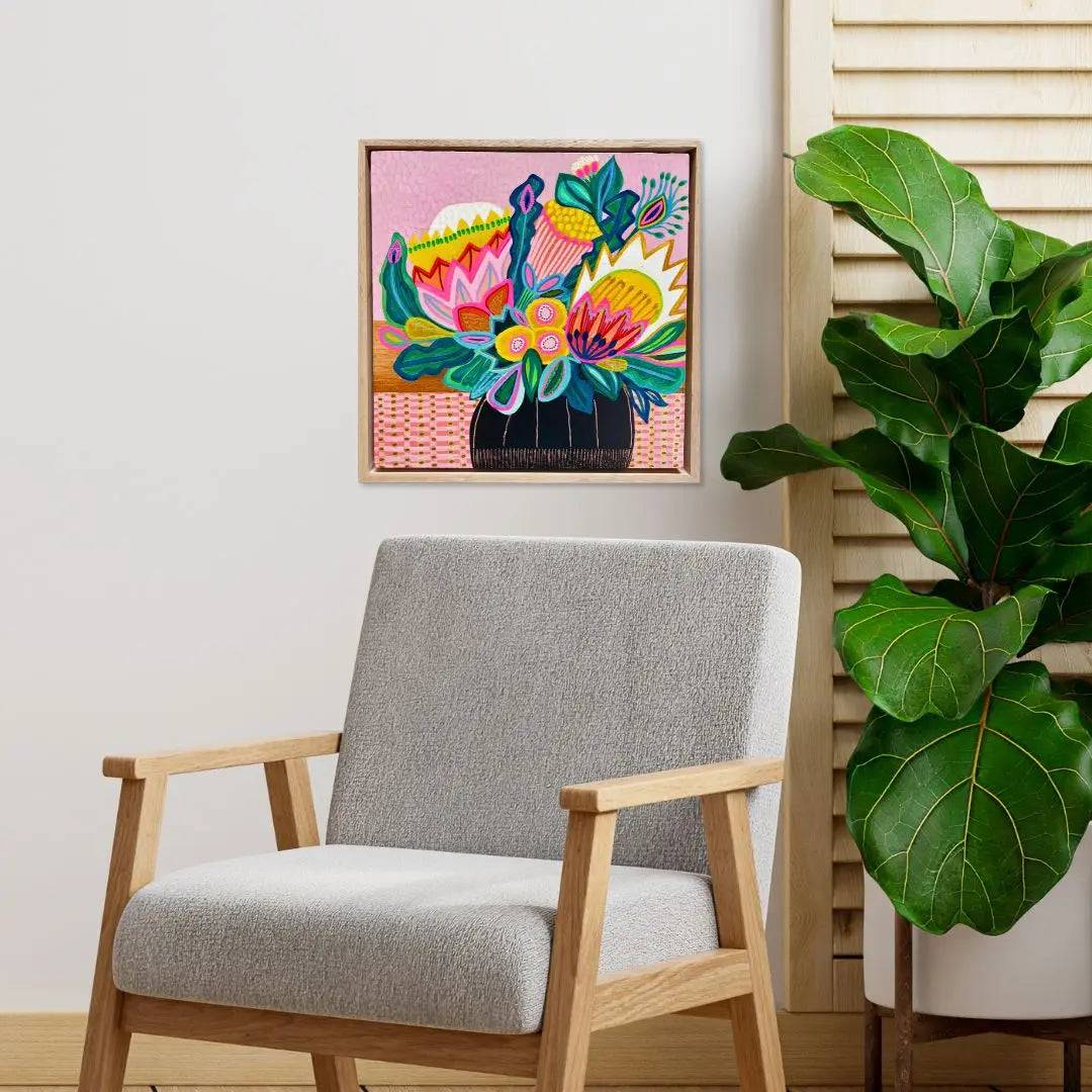 Vivid Flora Original Painting - Handmade Floral Artwork for Home Decor & Wall Art | Perfect for Living Room, Bedroom & Office